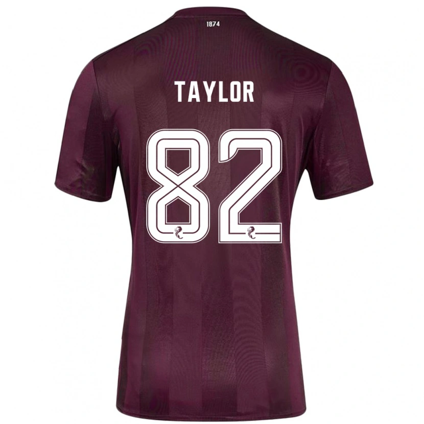 Danxen Femme Maillot Gerald Taylor #82 Bordeaux Tenues Domicile 2024/25 T-Shirt