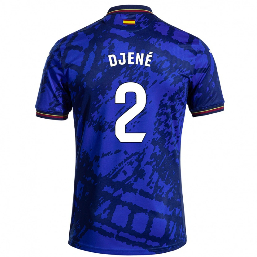 Danxen Femme Maillot Djené #2 Bleu Foncé Tenues Domicile 2024/25 T-Shirt