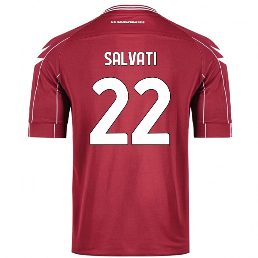 Danxen Femme Maillot Gregorio Salvati #22 Bordeaux Tenues Domicile 2024/25 T-Shirt