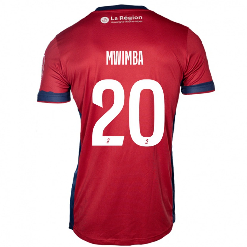 Danxen Femme Maillot Josué Mwimba Isala #20 Bordeaux Clair Tenues Domicile 2024/25 T-Shirt