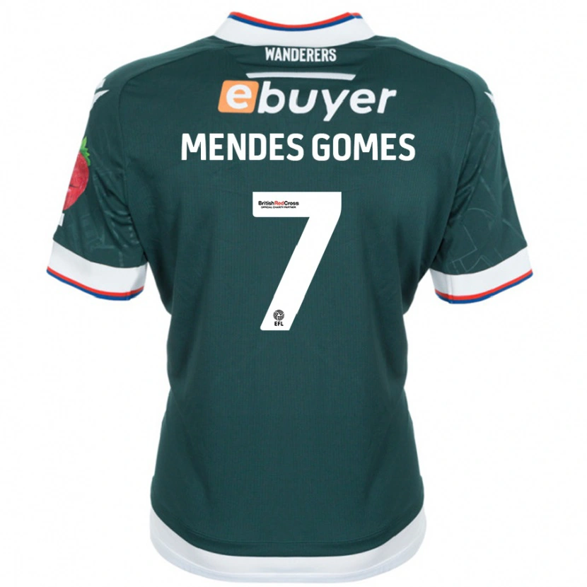 Danxen Femme Maillot Carlos Mendes #7 Vert Foncé Tenues Extérieur 2024/25 T-Shirt