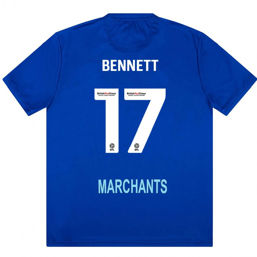 Danxen Femme Maillot Scot Bennett #17 Vert Tenues Extérieur 2024/25 T-Shirt