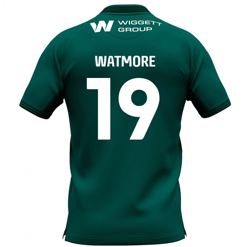 Danxen Femme Maillot Duncan Watmore #19 Vert Tenues Extérieur 2024/25 T-Shirt