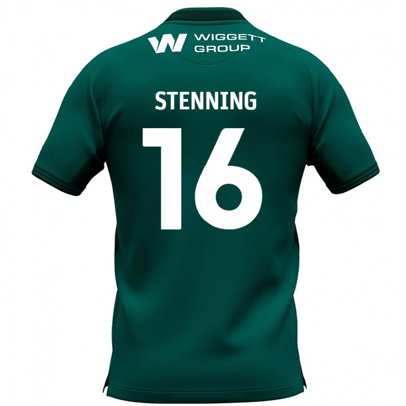 Danxen Femme Maillot Ellie Stenning #16 Vert Tenues Extérieur 2024/25 T-Shirt