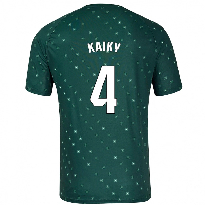 Danxen Femme Maillot Kaiky #4 Vert Foncé Tenues Extérieur 2024/25 T-Shirt