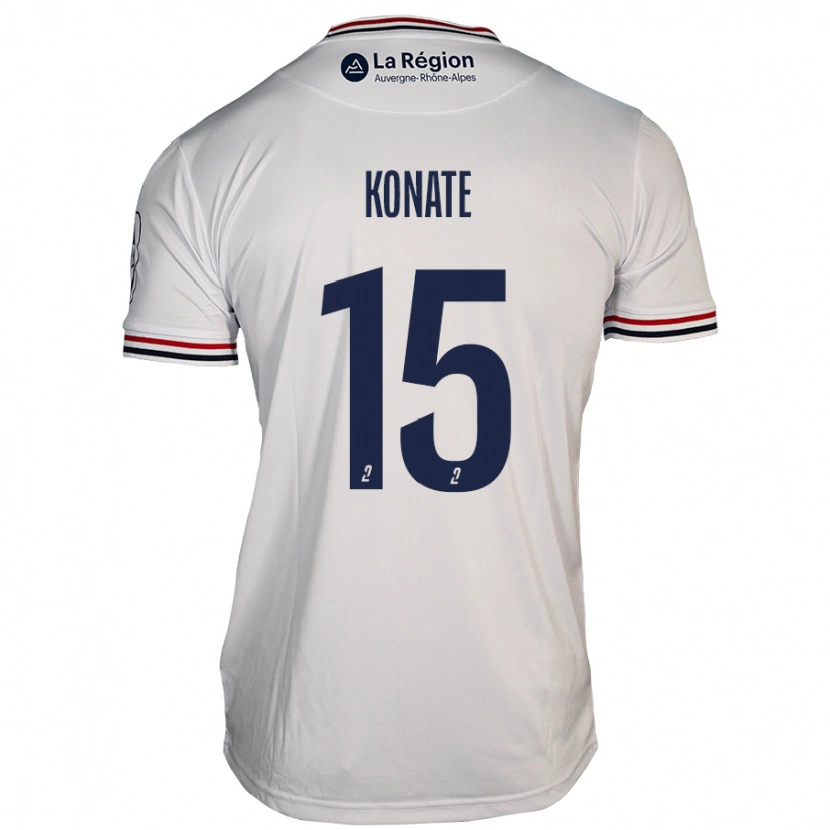 Danxen Femme Maillot Cheick Oumar Konaté #15 Blanc Tenues Extérieur 2024/25 T-Shirt