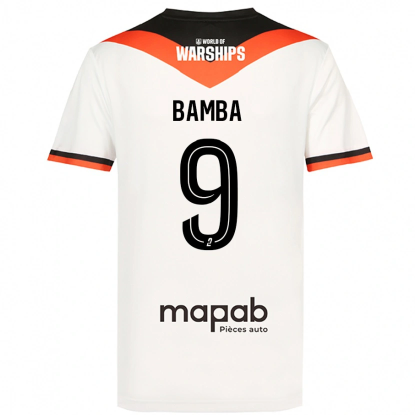 Danxen Femme Maillot Mohamed Bamba #9 Blanc Tenues Extérieur 2024/25 T-Shirt