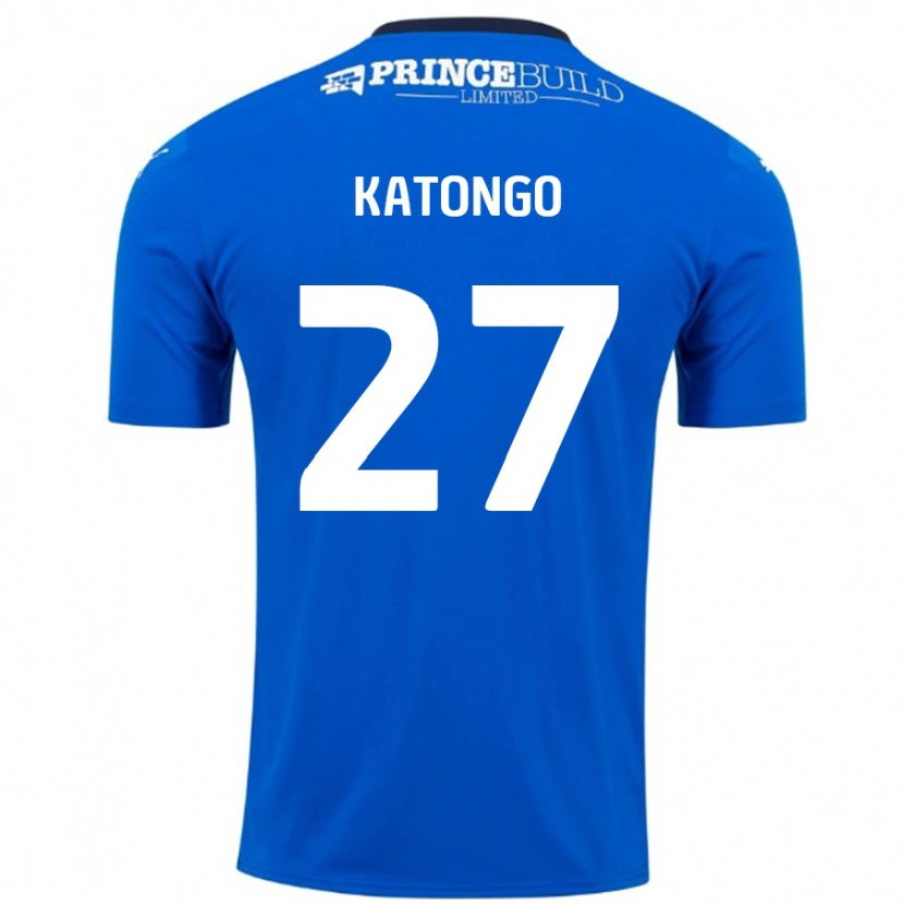 Danxen Enfant Maillot Jadel Katongo #27 Bleu Blanc Tenues Domicile 2024/25 T-Shirt