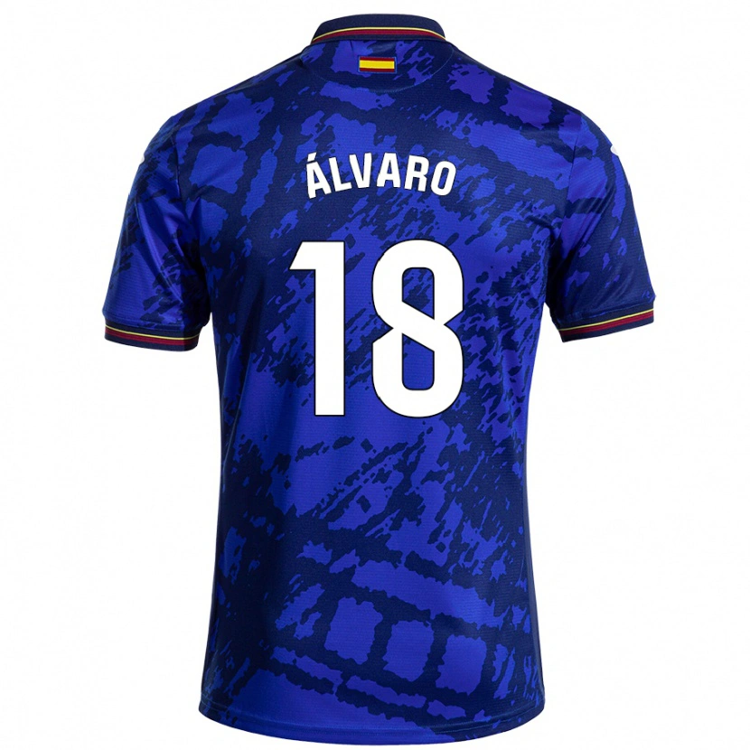 Danxen Enfant Maillot Álvaro Rodríguez #18 Bleu Foncé Tenues Domicile 2024/25 T-Shirt