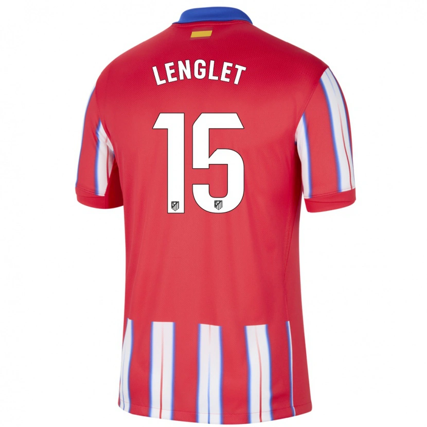 Danxen Enfant Maillot Clément Lenglet #15 Rouge Blanc Bleu Tenues Domicile 2024/25 T-Shirt