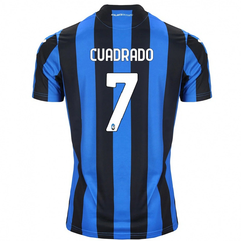 Danxen Enfant Maillot Juan Cuadrado #7 Bleu Noir Tenues Domicile 2024/25 T-Shirt