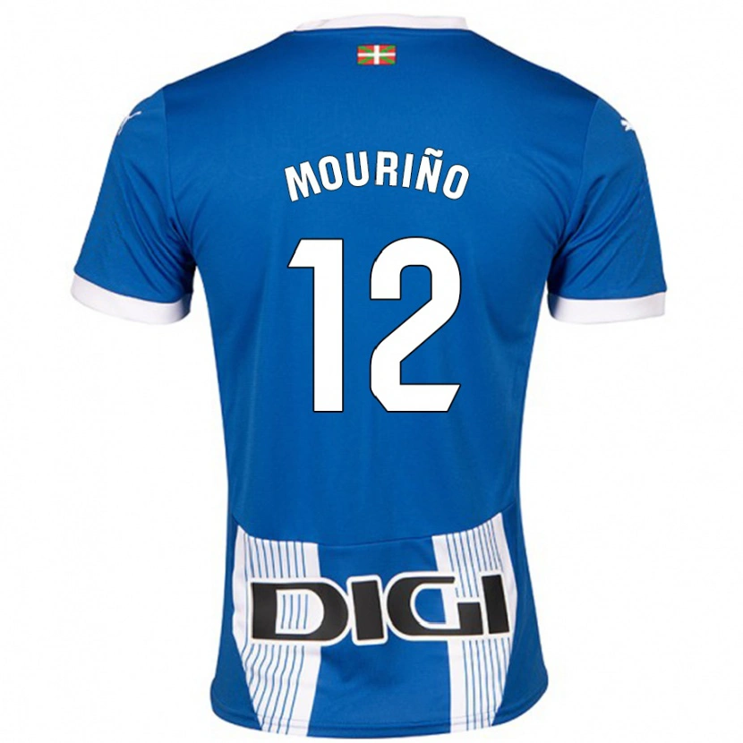 Danxen Enfant Maillot Santiago Mouriño #12 Bleu Tenues Domicile 2024/25 T-Shirt