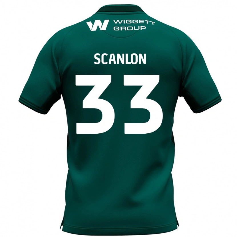 Danxen Enfant Maillot Calum Scanlon #33 Vert Tenues Extérieur 2024/25 T-Shirt