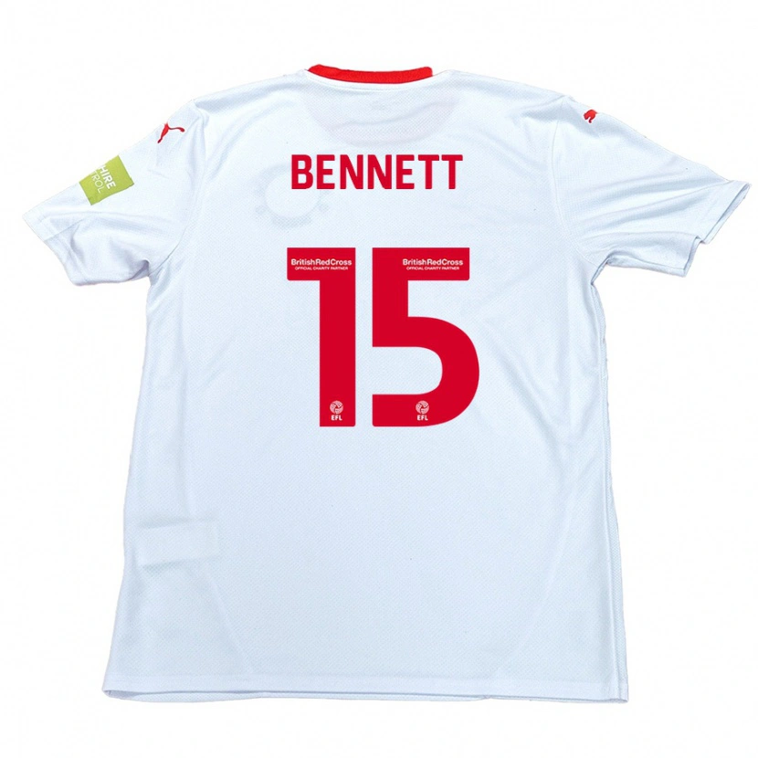 Danxen Enfant Maillot Rhys Bennett #15 Blanc Tenues Extérieur 2024/25 T-Shirt