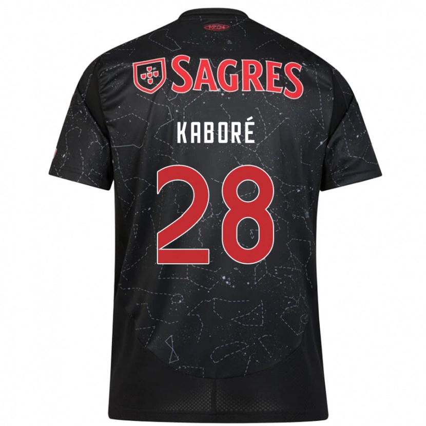 Danxen Enfant Maillot Issa Kaboré #28 Noir Rouge Tenues Extérieur 2024/25 T-Shirt