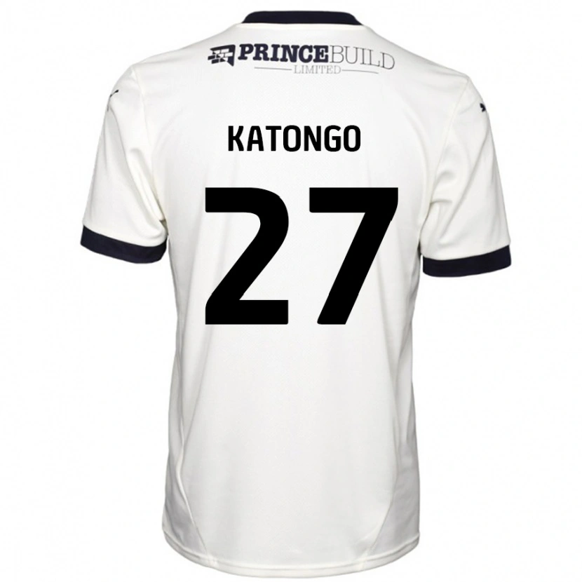 Danxen Enfant Maillot Jadel Katongo #27 Blanc Cassé Noir Tenues Extérieur 2024/25 T-Shirt