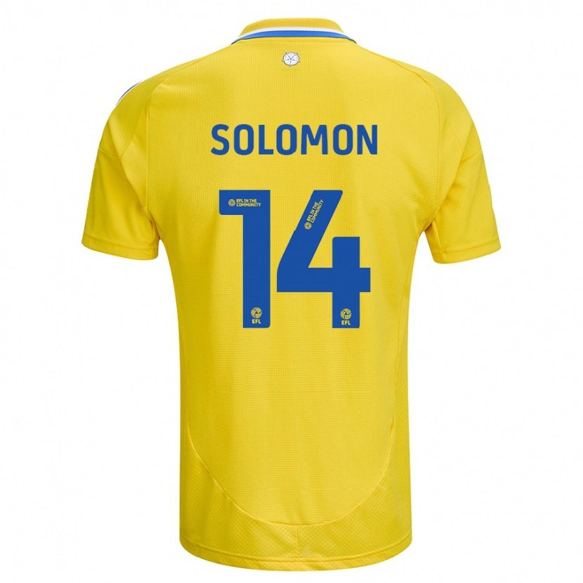 Danxen Enfant Maillot Manor Solomon #14 Jaune Bleu Tenues Extérieur 2024/25 T-Shirt