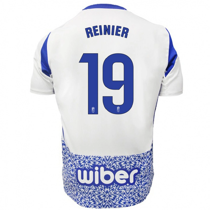 Danxen Enfant Maillot Reinier #19 Blanc Bleu Tenues Extérieur 2024/25 T-Shirt