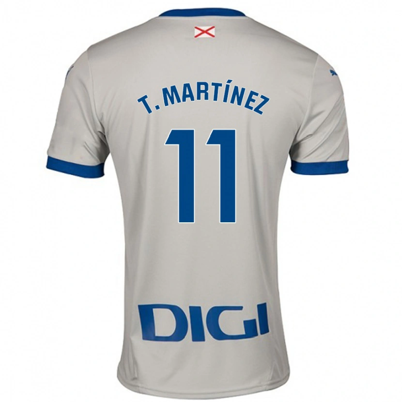 Danxen Enfant Maillot Toni Martínez #11 Gris Clair Tenues Extérieur 2024/25 T-Shirt