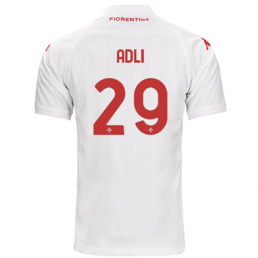 Danxen Enfant Maillot Yacine Adli #29 Blanc Tenues Extérieur 2024/25 T-Shirt