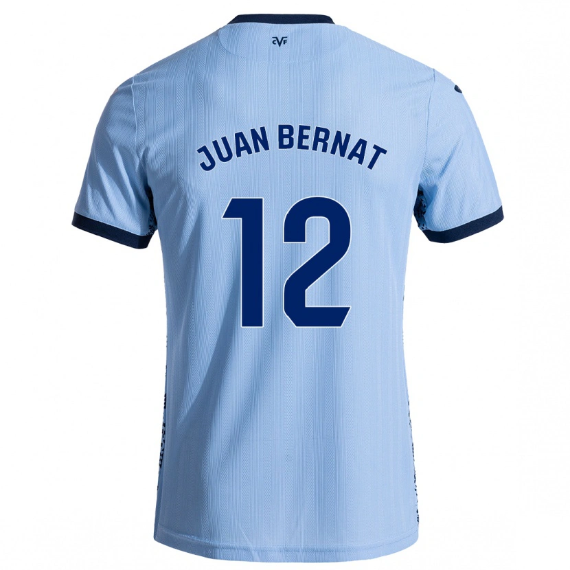 Danxen Enfant Maillot Juan Bernat #12 Bleu Ciel Tenues Extérieur 2024/25 T-Shirt