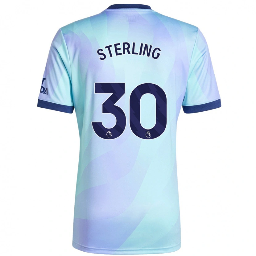 Danxen Enfant Maillot Raheem Sterling #30 Aqua Troisieme 2024/25 T-Shirt