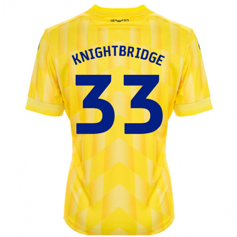 Danxen Enfant Maillot Jacob Knightbridge #33 Jaune Tenues Domicile 2024/25 T-Shirt