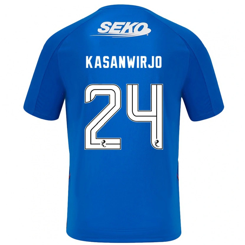 Danxen Enfant Maillot Neraysho Kasanwirjo #24 Bleu Foncé Tenues Domicile 2024/25 T-Shirt