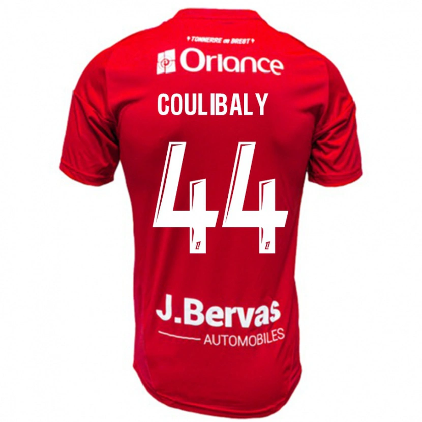 Danxen Enfant Maillot Soumaïla Coulibaly #44 Rouge Blanc Tenues Domicile 2024/25 T-Shirt