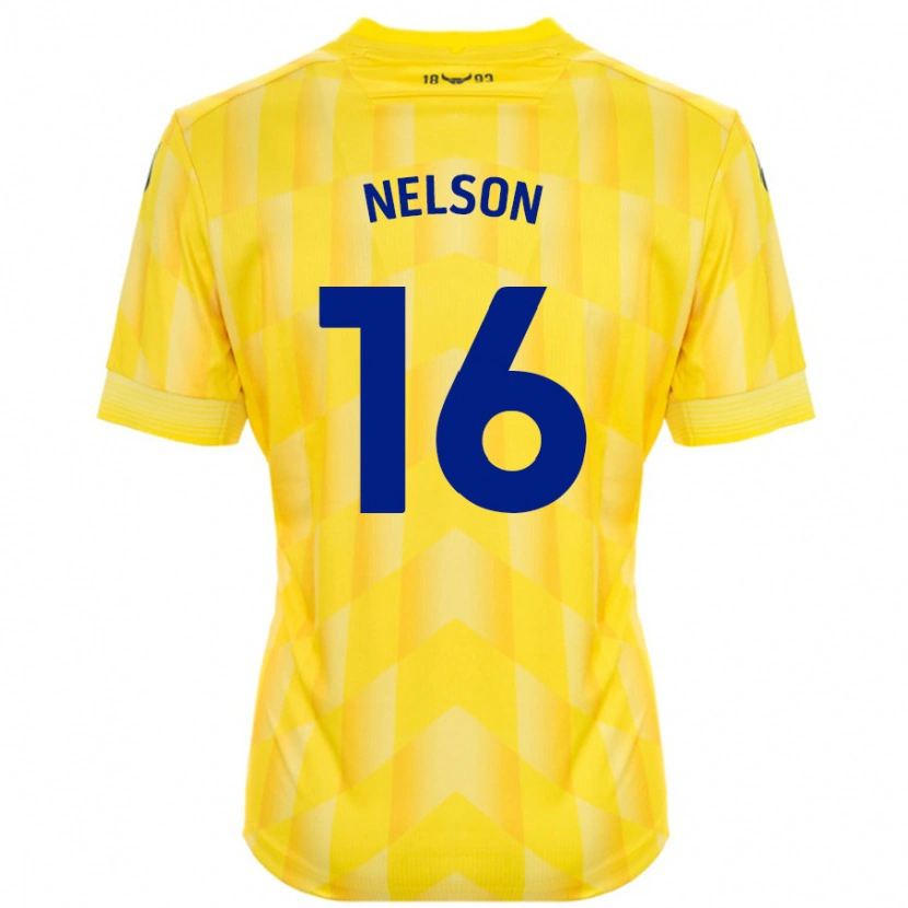 Danxen Enfant Maillot Ben Nelson #16 Jaune Tenues Domicile 2024/25 T-Shirt