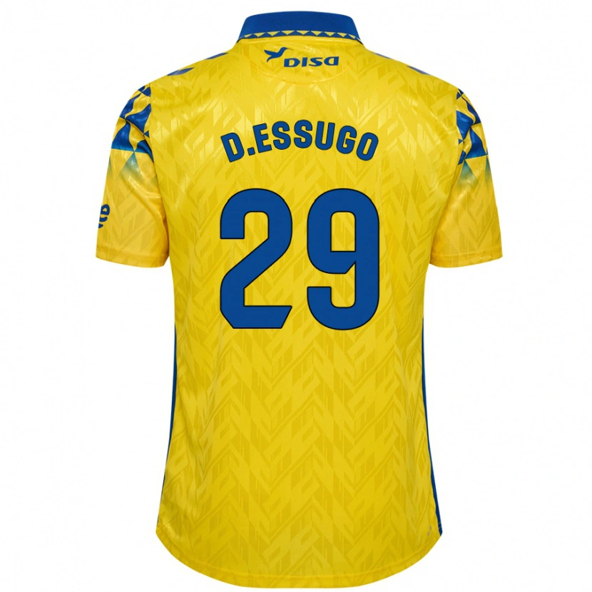 Danxen Enfant Maillot Dário Essugo #29 Jaune Bleu Tenues Domicile 2024/25 T-Shirt