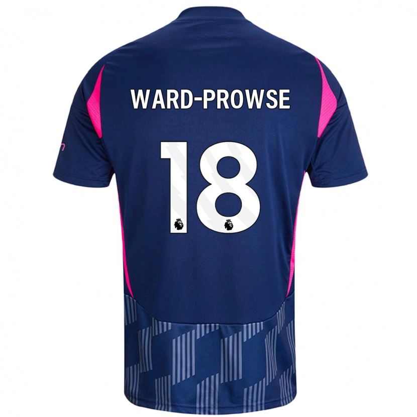 Danxen Enfant Maillot James Ward-Prowse #18 Bleu Royal Rose Tenues Extérieur 2024/25 T-Shirt