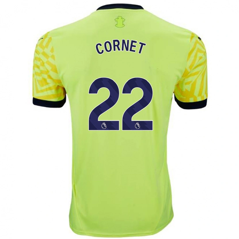 Danxen Enfant Maillot Maxwel Cornet #22 Jaune Tenues Extérieur 2024/25 T-Shirt