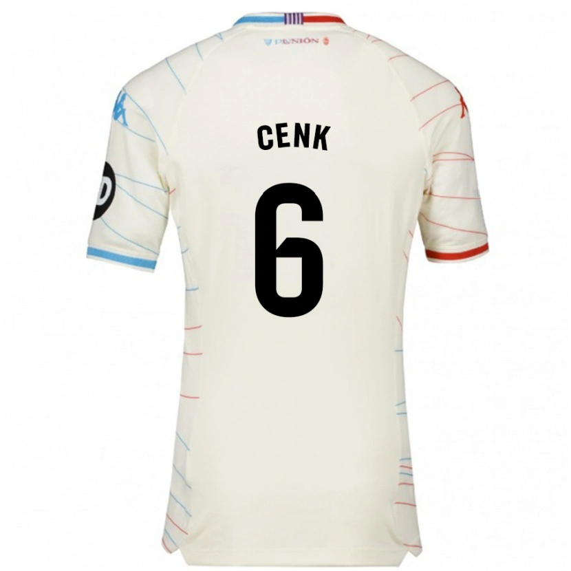 Danxen Enfant Maillot Cenk Özkacar #6 Blanc Rouge Bleu Tenues Extérieur 2024/25 T-Shirt