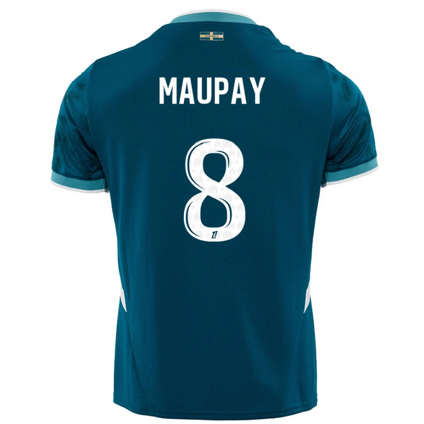 Danxen Enfant Maillot Neal Maupay #8 Turquoise Bleu Tenues Extérieur 2024/25 T-Shirt