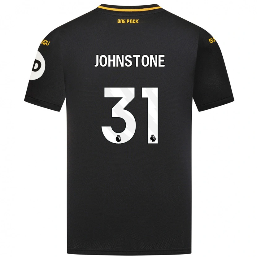 Danxen Enfant Maillot Sam Johnstone #31 Noir Tenues Extérieur 2024/25 T-Shirt