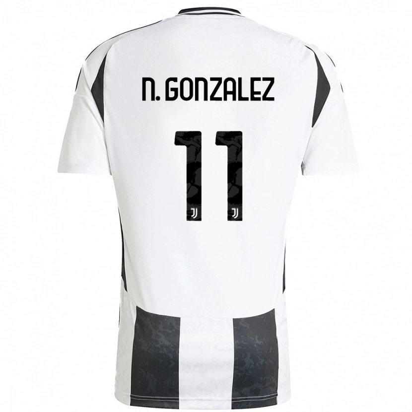 Danxen Enfant Maillot Nico González #11 Blanc Noir Tenues Domicile 2024/25 T-Shirt