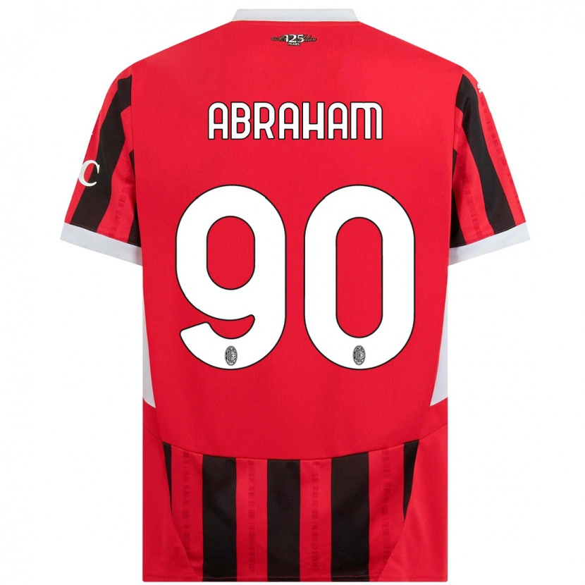 Danxen Enfant Maillot Tammy Abraham #90 Rouge Noir Tenues Domicile 2024/25 T-Shirt