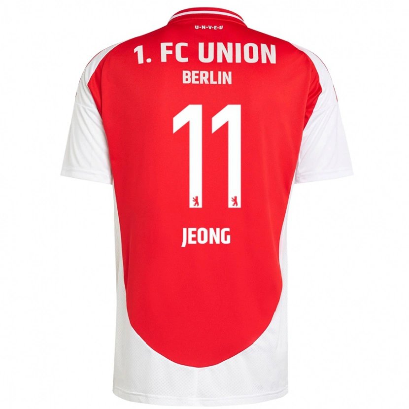 Danxen Enfant Maillot Woo-Yeong Jeong #11 Rouge Blanc Tenues Domicile 2024/25 T-Shirt