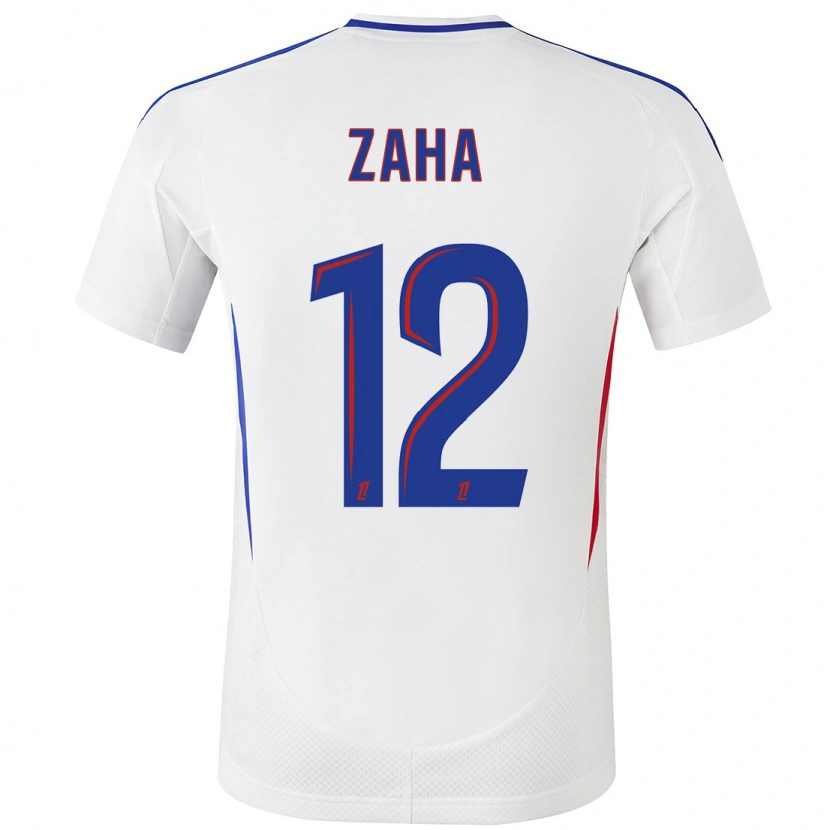 Danxen Enfant Maillot Wilfried Zaha #12 Blanc Bleu Tenues Domicile 2024/25 T-Shirt