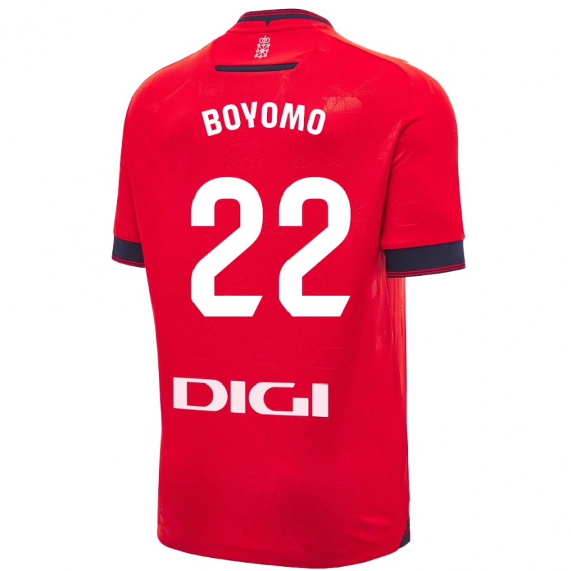 Danxen Enfant Maillot Enzo Boyomo #22 Rouge Blanc Tenues Domicile 2024/25 T-Shirt