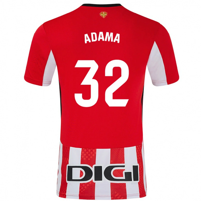 Danxen Enfant Maillot Adama Boiro #32 Rouge Blanc Tenues Domicile 2024/25 T-Shirt