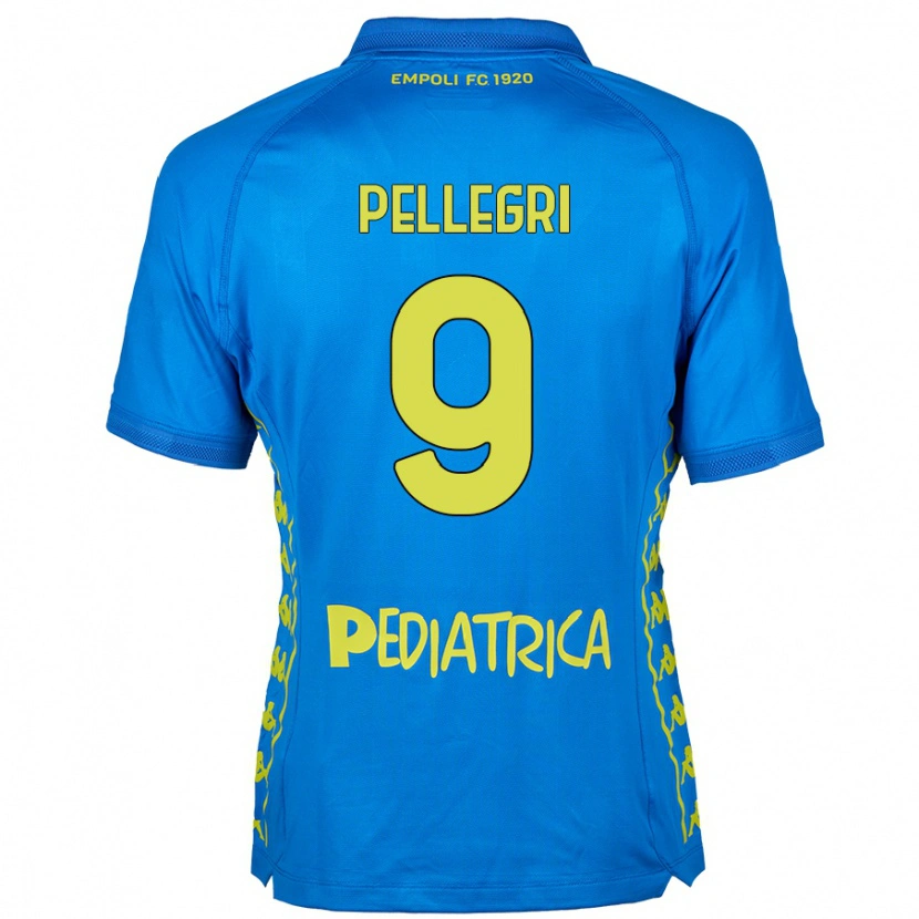 Danxen Enfant Maillot Pietro Pellegri #9 Bleu Tenues Domicile 2024/25 T-Shirt