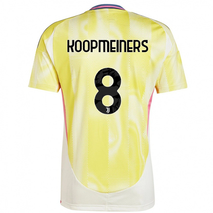 Danxen Enfant Maillot Teun Koopmeiners #8 Jaune Solaire Tenues Extérieur 2024/25 T-Shirt