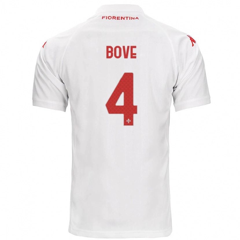 Danxen Enfant Maillot Edoardo Bove #4 Blanc Tenues Extérieur 2024/25 T-Shirt