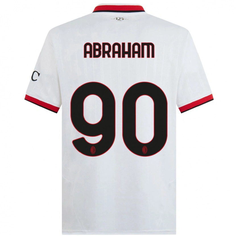 Danxen Enfant Maillot Tammy Abraham #90 Blanc Noir Rouge Tenues Extérieur 2024/25 T-Shirt