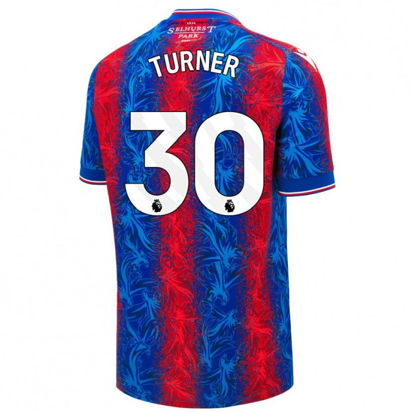 Danxen Enfant Maillot Matt Turner #30 Rayures Rouges Et Bleues Tenues Domicile 2024/25 T-Shirt