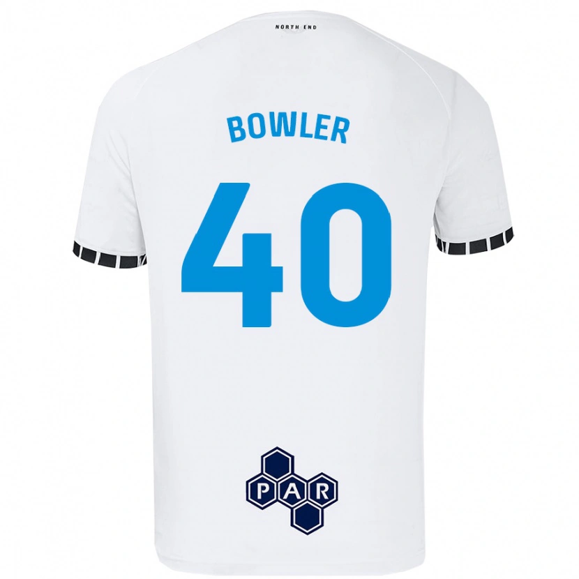 Danxen Enfant Maillot Josh Bowler #40 Blanc Tenues Domicile 2024/25 T-Shirt