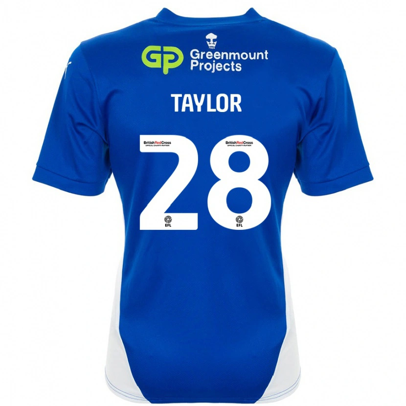 Danxen Enfant Maillot Dale Taylor #28 Bleu Blanc Tenues Domicile 2024/25 T-Shirt