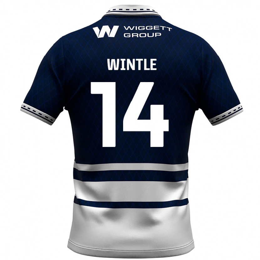 Danxen Enfant Maillot Ryan Wintle #14 Bleu Marine Blanc Tenues Domicile 2024/25 T-Shirt